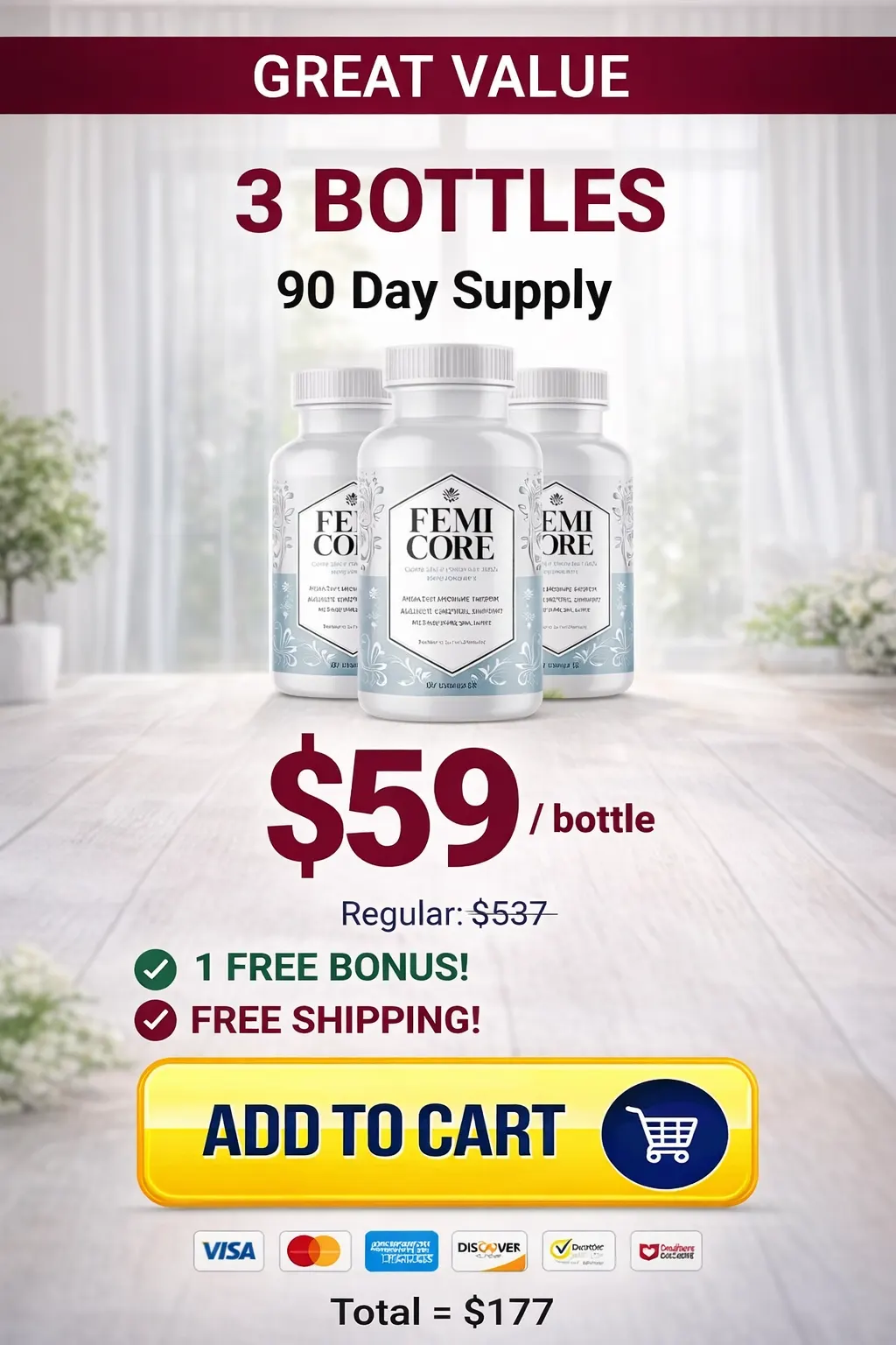 Buy FemiCore 3 Bottle